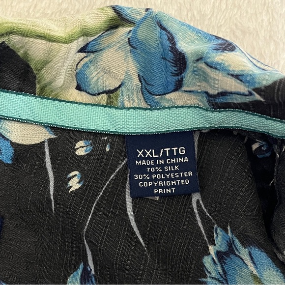 Tommy Bahama Mens Short Sleeve Button Down Island Zone Silk Blend Mult-color XXL - Picture 7 of 10